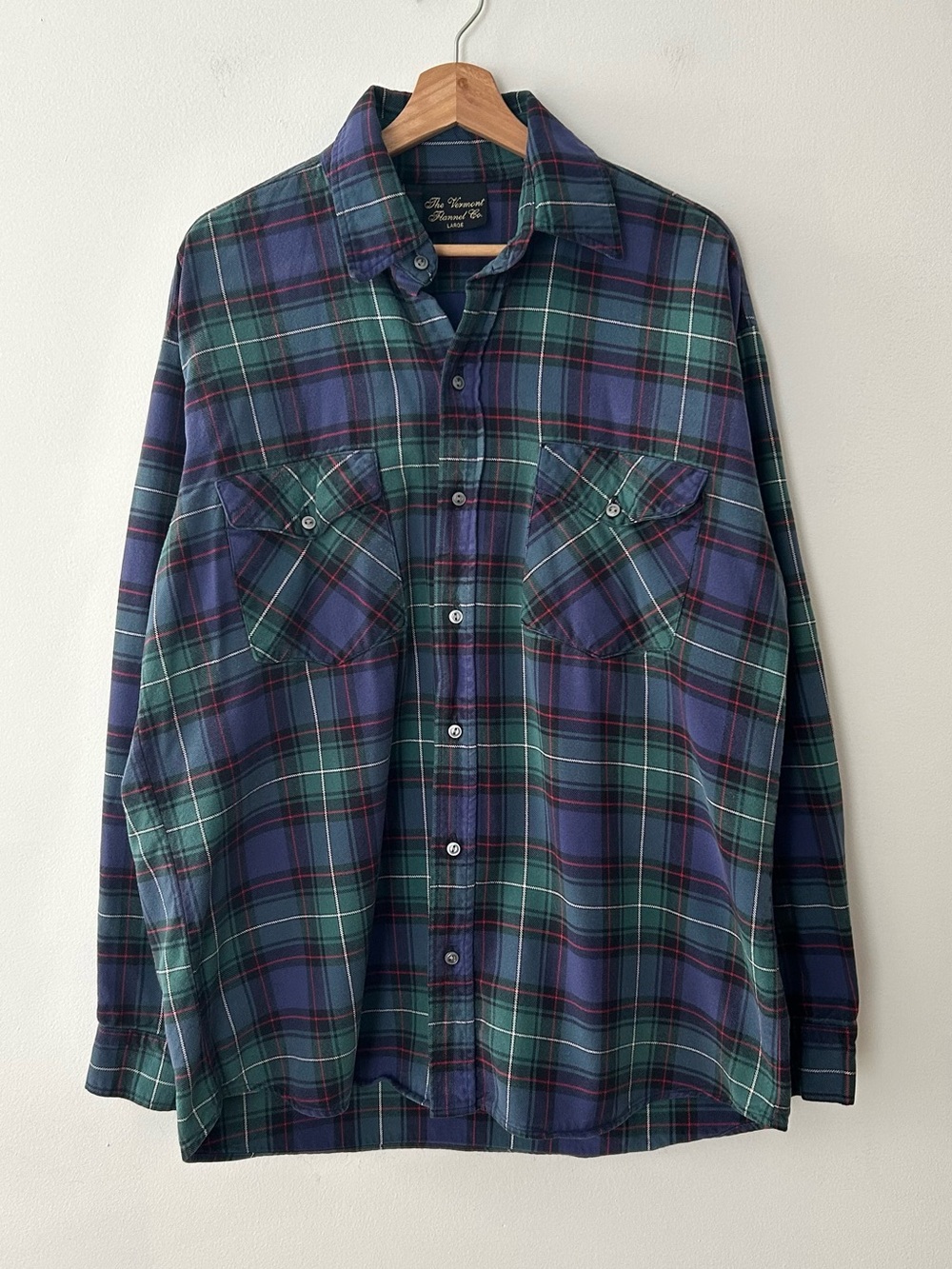 The Vermont Flannel Co Plaid Long Sleeve Button Up Shirt